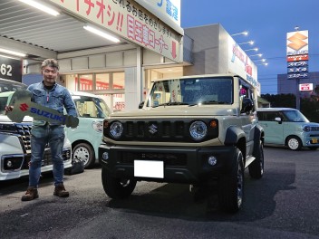 富津市にお住いのA様にジムニーシエラをご納車いたしました。